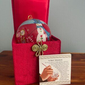 Li Bien 2008 Ornament Let it Snow Snowman Christmas Tree Pier 1 Hand Painted